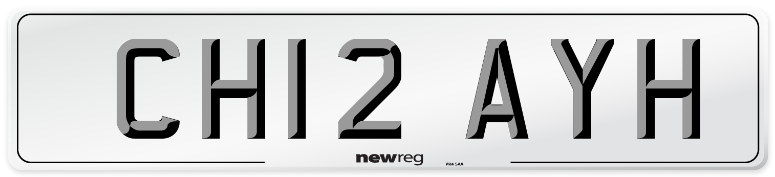 CH12 AYH Number Plate from New Reg